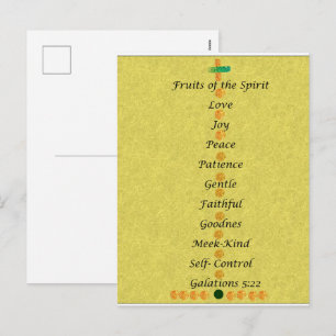 Carte de Noël - fruits de l'esprit