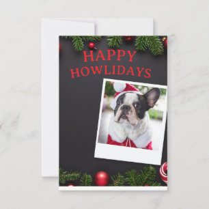 Carte de Noël Funny Dog Happy Howlidays