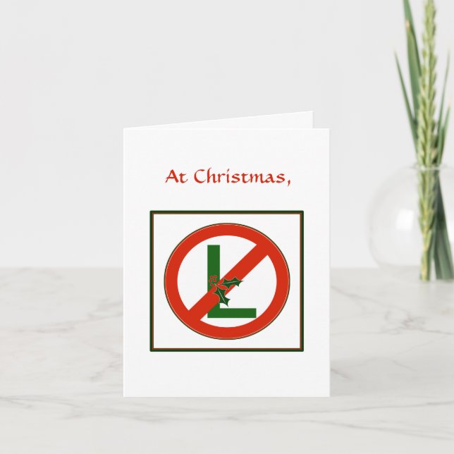 Carte de Noël Funny Noel "No L" (Devant)