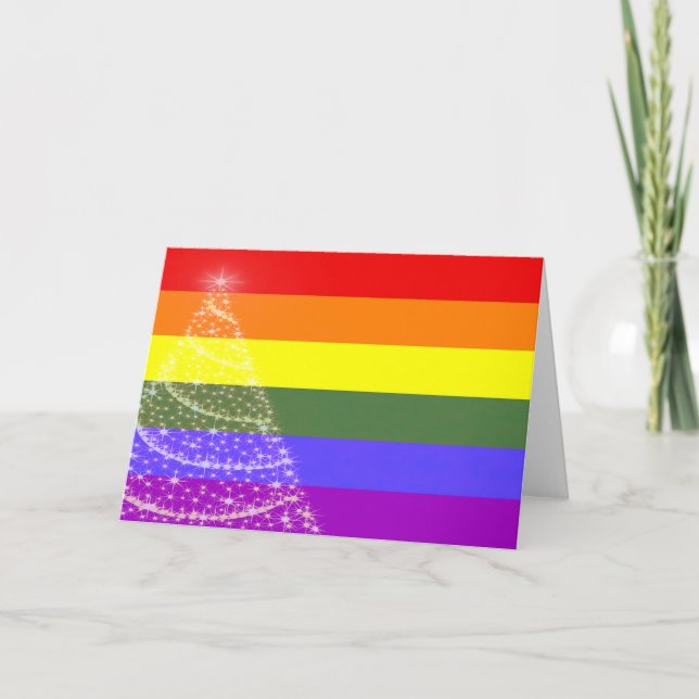 Carte de Noël gay pride (Devant)