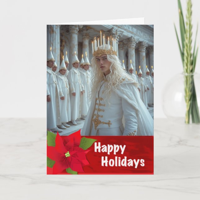 Carte de Noël Gay Swedish LightFest of St. Lucian (Devant)