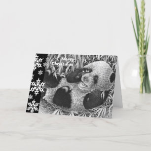 Carte de Noël Géant Panda Cub