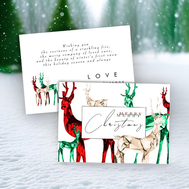 Carte de Noël Gemstone Crystal Reindee (Créateur téléchargé)