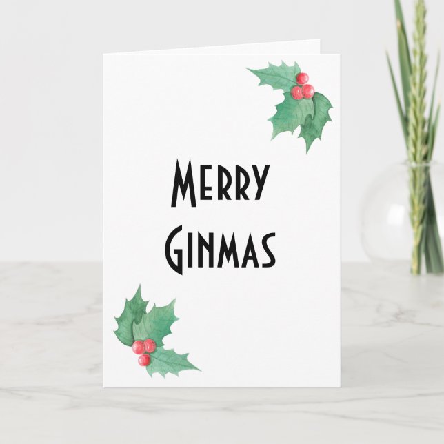 Carte de Noël Gin Lover (Devant)