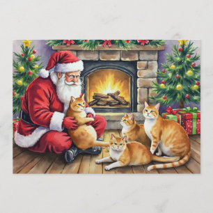 Carte de Noël Ginger Colour Cats