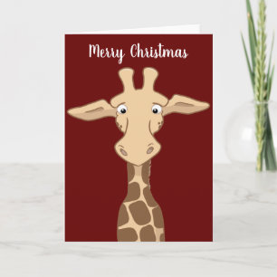 Carte de Noël Giraffe