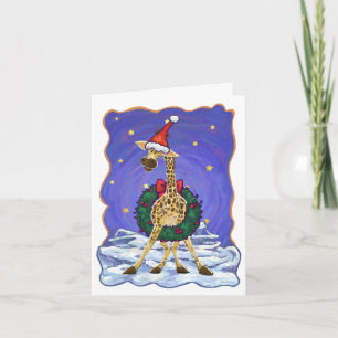 Carte de Noël Giraffe