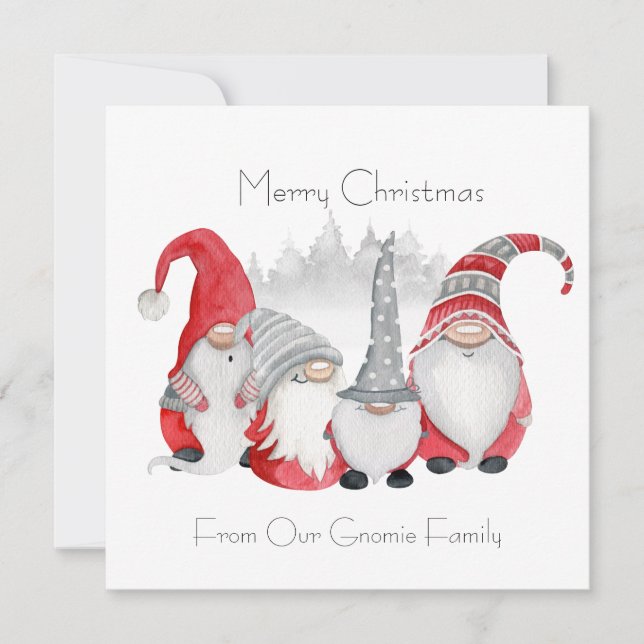 Carte de Noël Gnomie (Devant)
