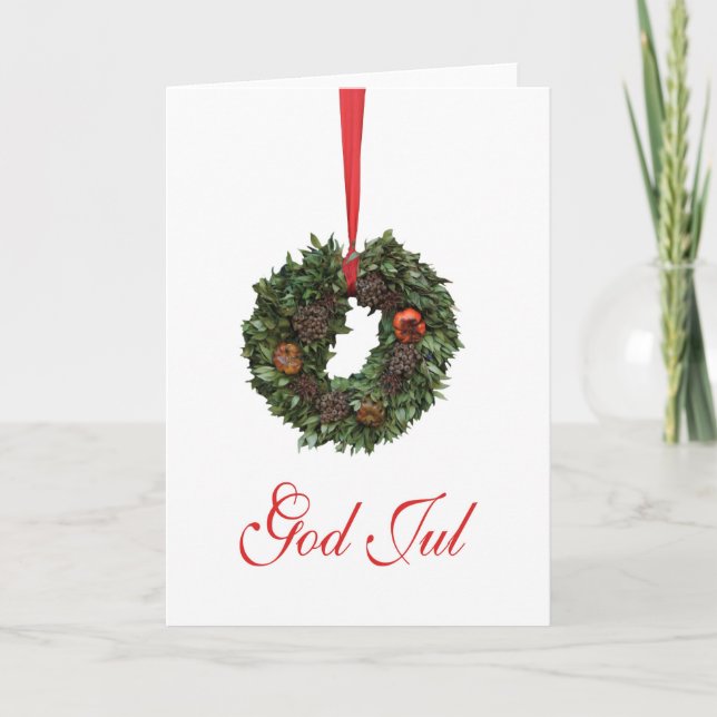Carte de Noël God Jul Swedisch (Devant)