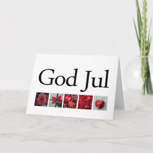 Carte de Noël God Jul Swedisch