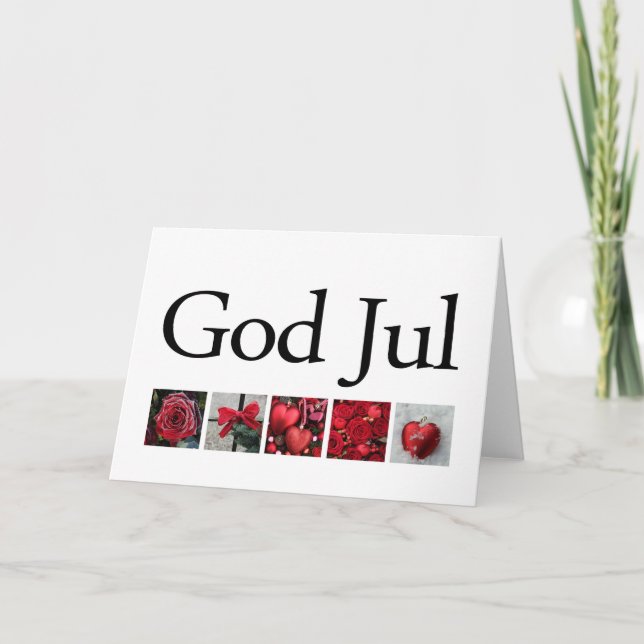 Carte de Noël God Jul Swedisch (Devant)