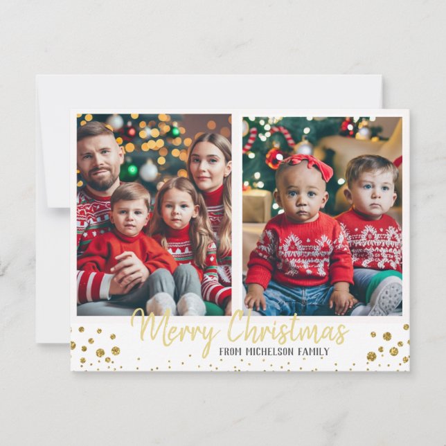 Carte de Noël Gold Family (Devant)