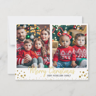 Carte de Noël Gold Family