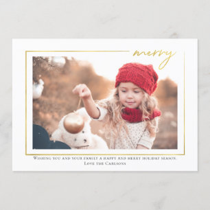 Carte de Noël Gold Joyer Script