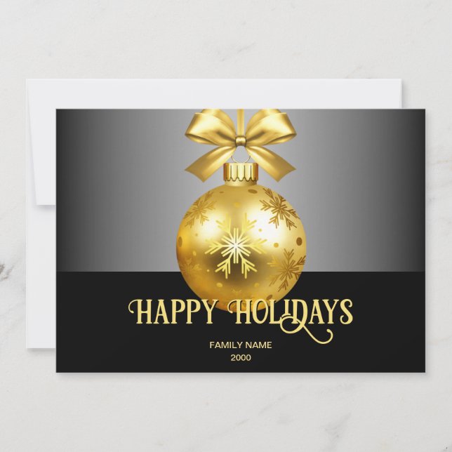 Carte de Noël Gold Orament (Devant)