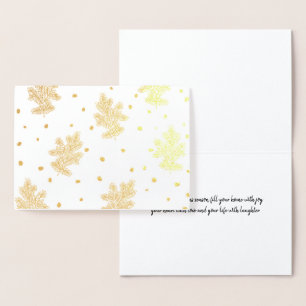 Carte de Noël Golden Pine Boughs