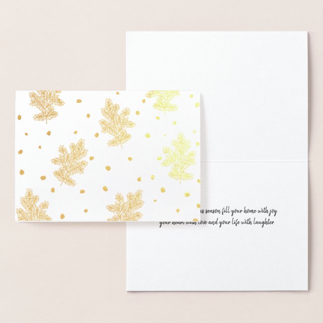 Carte de Noël Golden Pine Boughs (Affichage)