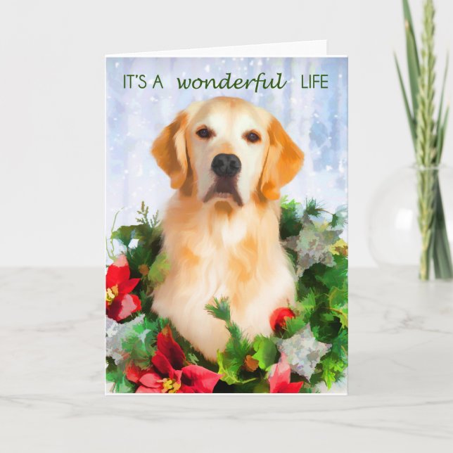 Carte de Noël Golden Retriever (Devant)