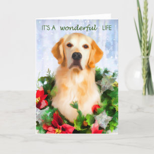 Carte de Noël Golden Retriever