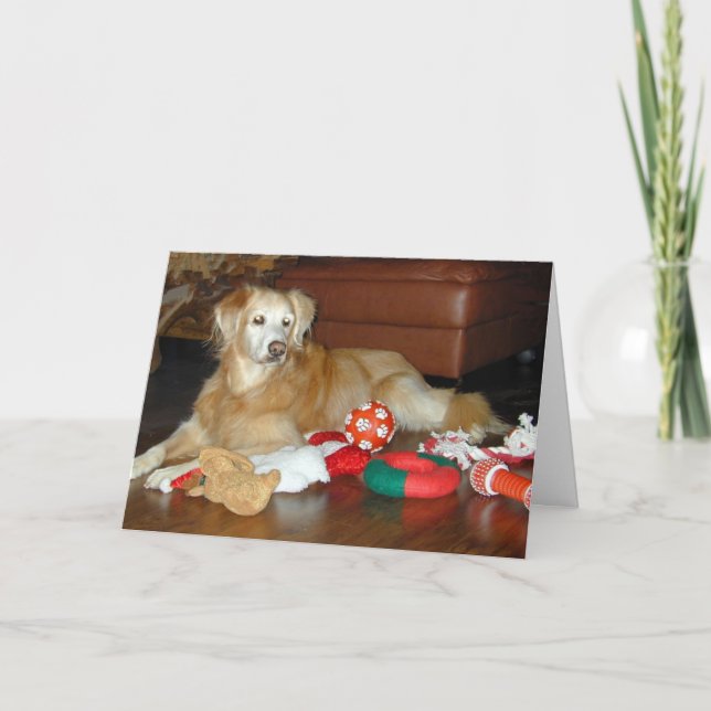 Carte de Noël Golden Retriever (Devant)