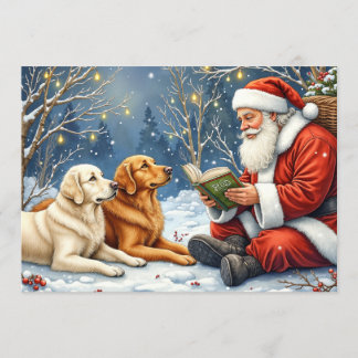 Carte de Noël Golden Retriever