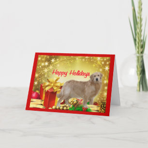 Carte de Noël Golden Retriever Cadeau