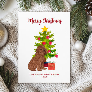 Carte de Noël Goldendoodle