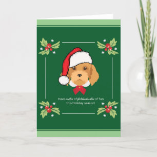 Carte de Noël Goldendoodle 5"x7"