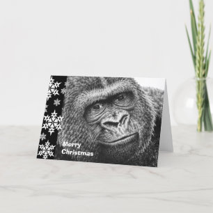 Carte de Noël Gorilla