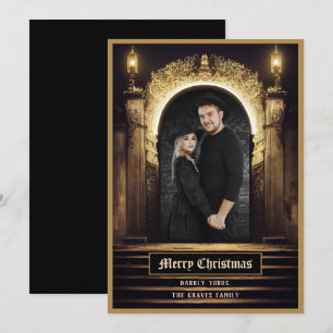 Carte de Noël gothique Joyeux