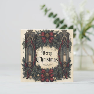 carte de Noël gothique plate