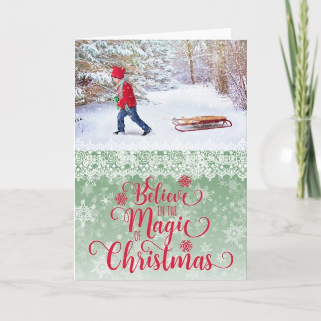 Carte de Noël Green Snowflop (Devant)