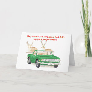 Carte de Noël Green Triumph Stag
