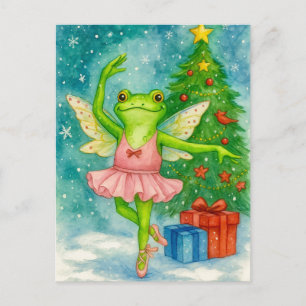 Carte de Noël Grenouille Ballerine