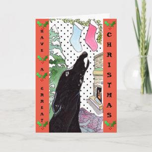 Carte de Noël Greyhound (a32)