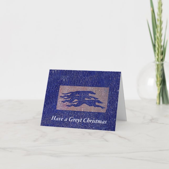 Carte de Noël Greyhound (g325) (Devant)