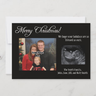Carte de Noël Grossesse Faire-part Ultrasons