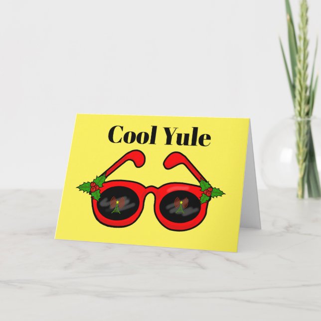 Carte de Noël Ham Radio Lunettes de soleil (Devant)