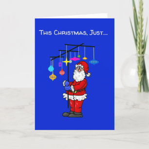 Carte de Noël Ham Radio Père Noël Et Antenne