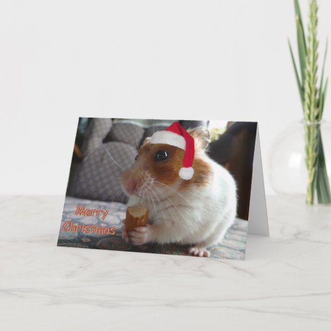 Carte de Noël Hamster (Devant)