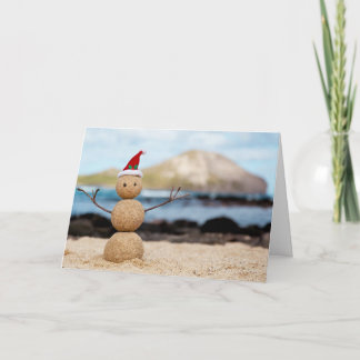 Carte de Noël Hawaii Snowman