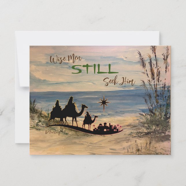 Carte de Noël herbier marin (Devant)