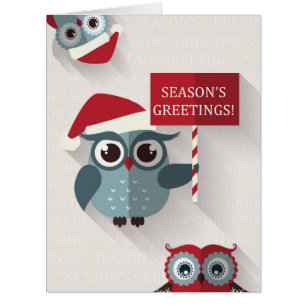 Carte de Noël heureuse enorme d'Owlidays