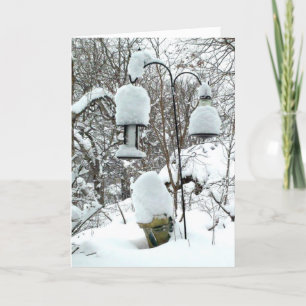 Carte de Noël hivernale personnalisée de neige du