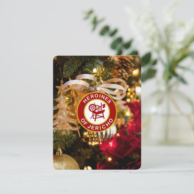 Carte de Noël HOJ personnalisée (Debout devant)