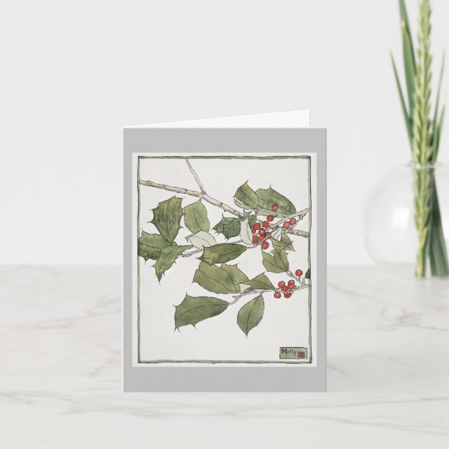 Carte de Noël Holly et Ivy (Devant)