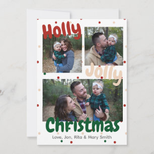 Carte de Noël Holly Jolly
