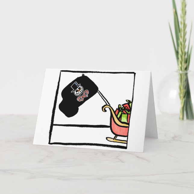 Carte de Noël Holly Jolly roger (Devant)