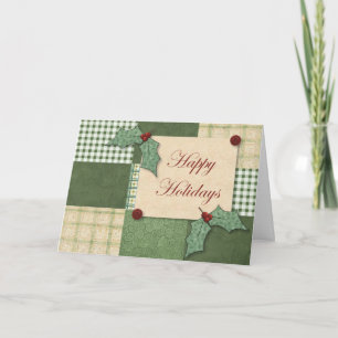Carte de Noël Holly Pays