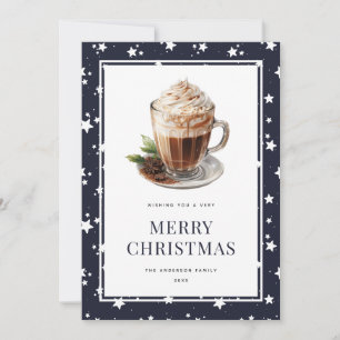 Carte de Noël Hot Chocolate Festin Bleu Merry